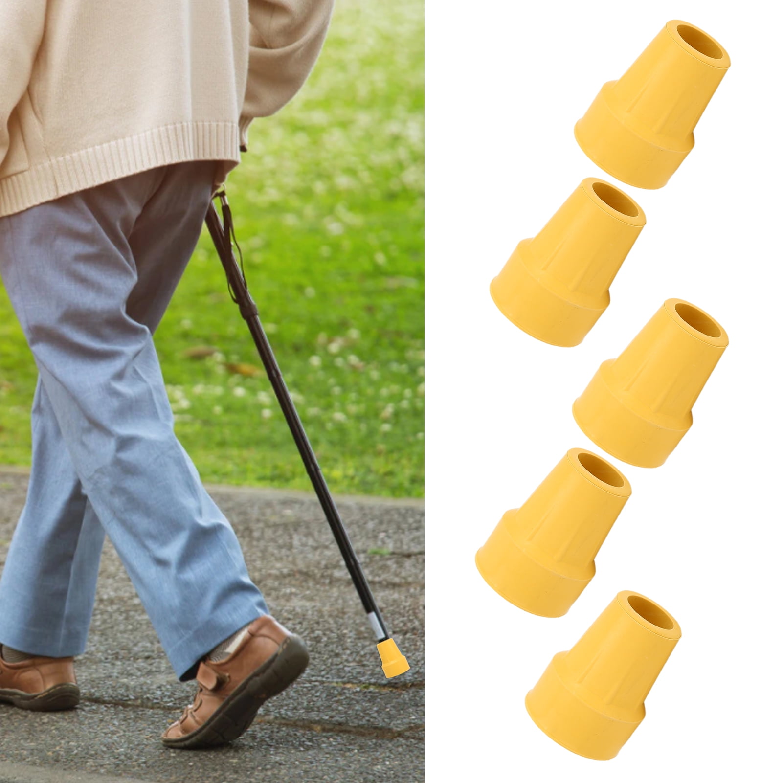 Knifun 5Pcs Crutch Tips 22mm Tyre Texture Nonslip Safe Wear Resistant