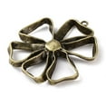 thumbnail image 2 of 50pcs Rack Plating Alloy Pendants Cadmium Free & Nickel Free & Lead Free Flower Bronze 46.5x42.5x5mm Hole: 2mm, 2 of 3