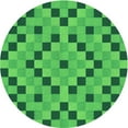 thumbnail image 1 of Ahgly Company Machine Washable Indoor Round Transitional Neon Green Area Rugs, 5' Round, 1 of 7