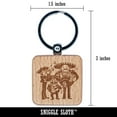 thumbnail image 2 of Mariachi Band Mexican Musical Group Square Keychain Charm Tag - Engraved Wood, 2 of 6