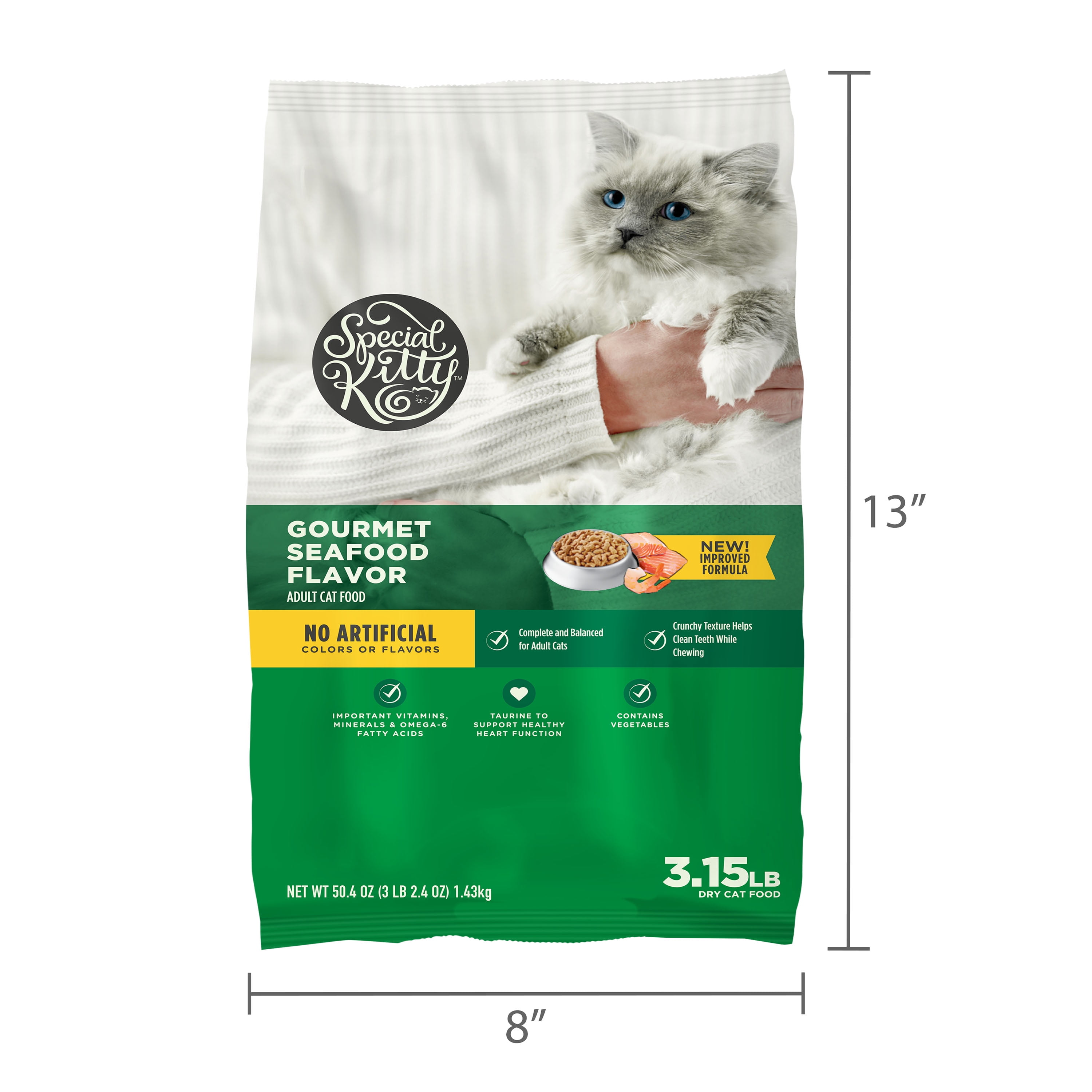Special Kitty Gourmet Seafood Blend Dry Cat Food with Tuna Shrimp