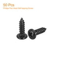 thumbnail image 3 of #6 x 1/2" Tornillo autorroscante de cabeza plana Phillips, 50 piezas - Tornillo de cabeza redonda de acero inoxidable 304 (Negro), 3 of 6