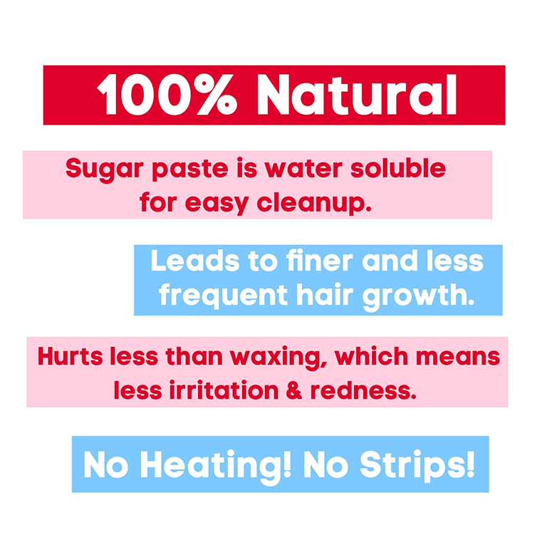 Organic Sugaring Cold Wax Hair Removal Paste - USDA Certified Organic - 10  oz Easy Gentle for Bikini Brazilian Arms Legs Chest Underarms Body Lips