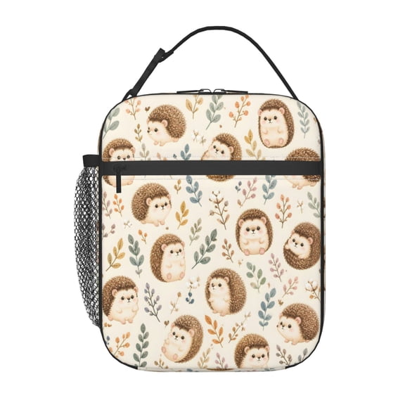 Cute Hedgehog Lunch Bag Reusable Thermal Lunch Tote with Handle for Women and Men