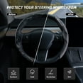 thumbnail image 4 of Caromop Suede Steering Wheel Cover, 14.5-15 in, Non-Slip, 2 pack, Gray, 4 of 10