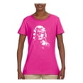 thumbnail image 2 of Manilyn Monroe Skull Face and Body Tattoo | Womens Pop Culture Graphic T-Shirt, Fuschia, X-Large, 2 of 4