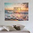 thumbnail image 4 of ONETECH Ocean Beach Wall Decor Positive Quotes Wall Art Hawaii Coastal Tapestry 40x30inch Tropical Sunrise Blue Sea Waves Sky Inspirational Nature Scenery Wall Hanging  Living Room, 4 of 7