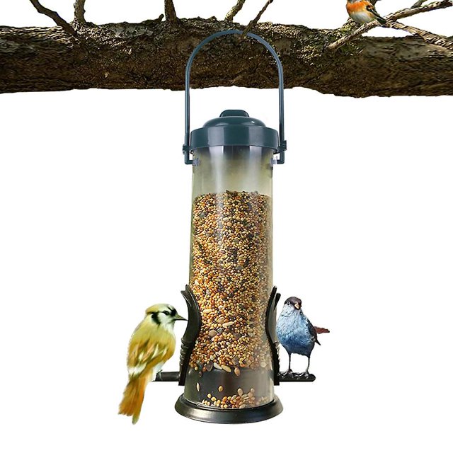 Outdoor Bird Feeder,automatic Hummingbird Birdie Wild Outdoor Balcony Hang Bird Feeder Flying Birds Supplies