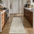 thumbnail image 3 of BERTHMEER 2'x6' Runner Rugs for Hallway Bathroom Bedroom Entryway Kitchen Non Slip Washable Beige Vintage Oriental Traditional Distressed Runner Rugs, 3 of 6