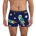 thumbnail image 1 of Fotbe Astronaut Dinosaur and Space Calzoncillos Tipo Boxer con Bolsa de Soporte Total para Hombre, X-Temp Fresco, Transpirable y de Secado Rápido-Small, 1 of 5