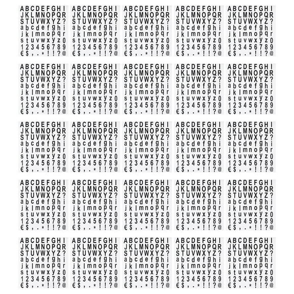 FUTUREORYY 5 Sheets per Bag Number and Alphabet Stickers Black Paper for DIY Decoration Kids 9x9x0.04in