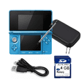 thumbnail image 1 of Nintendo 3DS Handheld Video Game Console with Carrying Case and 4GB SD Card - Light Blue (Refurbished), 1 of 5