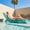 Blue, variant on YIKEMA HDPE Foldable In-Pool Outdoor Chaise Lounge - Set of 2, Blue