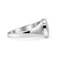 thumbnail image 2 of Petite Dainty Fashion Oval Lab Created White Opal Ring Band 925 Sterling Silver Size 9, 2 of 5
