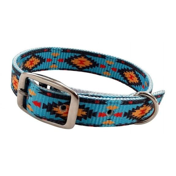 Showman Couture Multi Colored Southwest Design Nylon Dog Collar (Small)