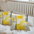 thumbnail image 5 of Gray Yellow Gradient Outdoor Pillow Covers Pack of 2 Retro Abstract Watercolor Waterproof Throw Pillow Covers Decorative Cushion Cases for Patio Garden Tent Balcony Couch 26x26 inch, 5 of 8
