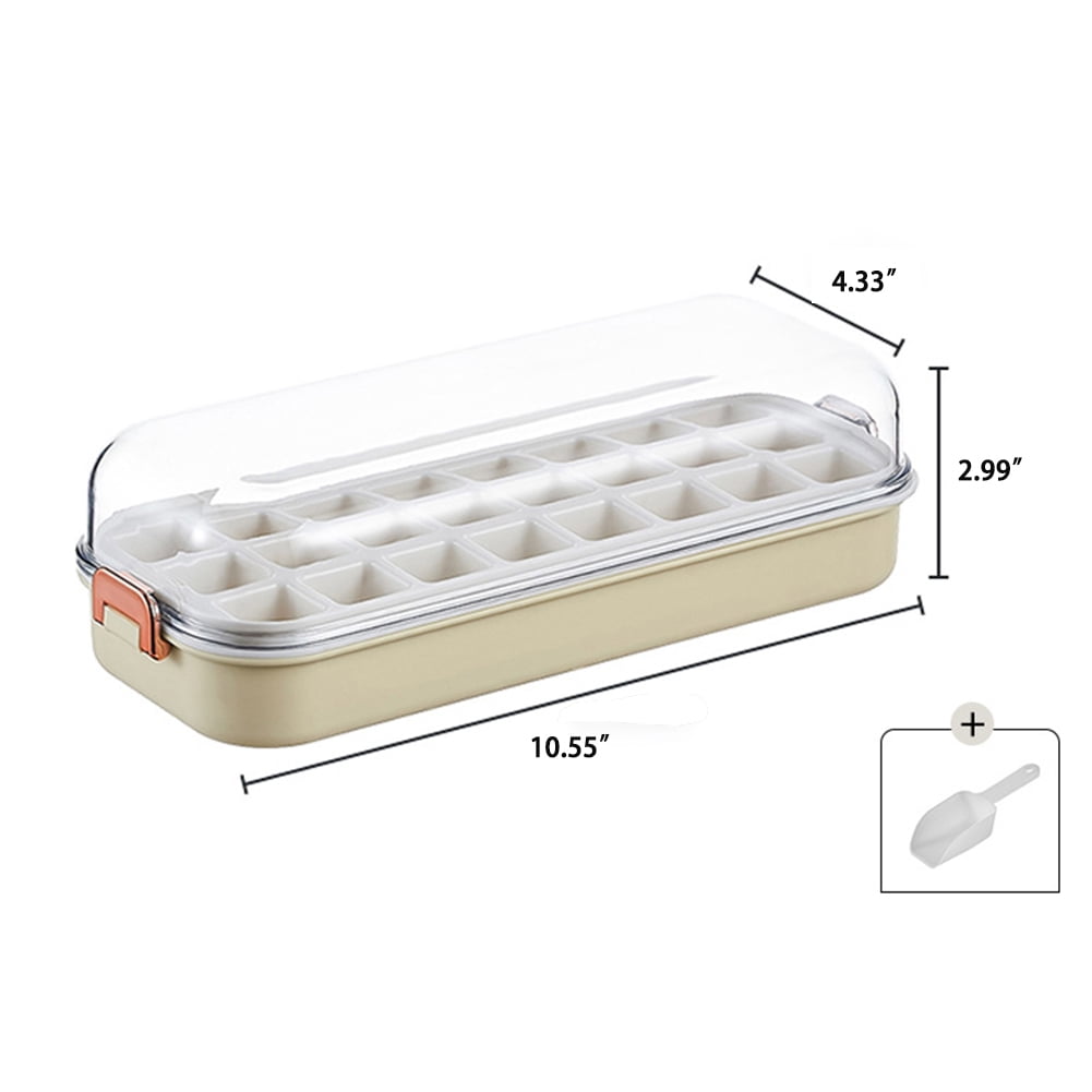 KYAIGUO Ice Tray,Ice Trays for Freezer,Press to Easy Release Mold 4.3x3x10.6inch(Yellow White)