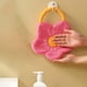 thumbnail image 4 of Toalla de mano colgante, lavable, seca, para lavar a mano, paño de limpieza, absorbente de vellón Rosa roja, 4 of 7