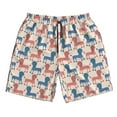 thumbnail image 2 of Honeii's Cartoon Poodle Dog Print Men's Casual Shorts with Drawstring，Swim Trunks Quick Dry Beach Shorts, 2 of 5