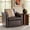 Dark Espresso Faux Leather, variant on Better Homes & Gardens Steele Swivel Accent Chair, Camel Faux Leather
