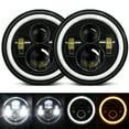 thumbnail image 2 of 1 faro LED de 7 pulgadas para coche o motocicleta con luz de cruce/luz diurna/intermitente, 2 of 7