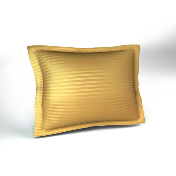 Gold Pillow Shams King Size Decorative Sateen Striped Pillow Case with