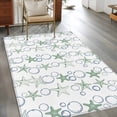 thumbnail image 3 of Summer Nautical Washable Area Rugs 4'x6', Ocean Cartoon Starfish Coastal Bubbles Low Pile Throw Living Room Rug Non-Slip Sturdy Edge Binding Carpet for Indoor Entryway Bedside Kitchen, 3 of 9
