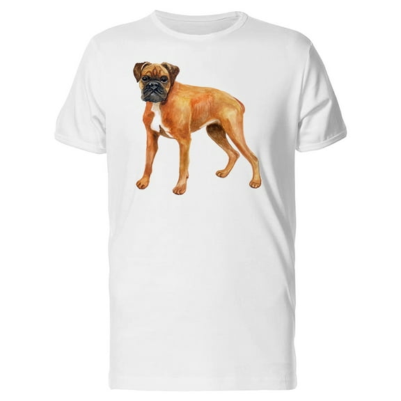 German Boxer In Watercolor T-Shirt Men -Image by Shutterstock, Male x-Large
