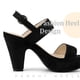 thumbnail image 5 of Sandalias de tacón cuadrado con tira trasera y plataforma para mujer Perphy Negro 37, 5 of 6