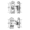 thumbnail image 2 of Cerradura de puerta corrediza de 90 grados con cerradura de ángulo recto, 2 of 2