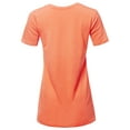 thumbnail image 3 of A2Y Women's Basic Solid Premium Cotton Short Sleeve V-neck T Shirt Tee Tops Deep Coral M, 3 of 6