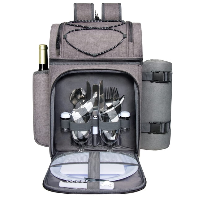 Mochila de pícnic Hap Tim para 2 personas con hielera y manta