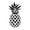 Black, variant on Walbest Car Auto Window Door Decal Pineapple Pattern Sticker Decor Universal