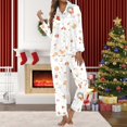 thumbnail image 2 of KKBOTIVE Valentines Pajamas for Women - Floral Print Pajama Long Sleeve Comfortable Loungewear Sleepwear For Cozy Nights And Relaxing At Home Soft Breathable Fabric ( White-3 Size: XXL ), 2 of 5