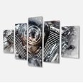 thumbnail image 2 of Motorcycle Engine Aquarelle - Impression sur Toile Contemporaine, 2 of 3