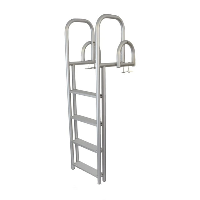 Échelle de Quai en Aluminium à 4 Marches, Robuste, avec Bascule