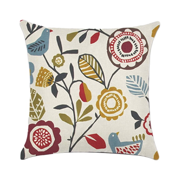 CASAFUN Green Tropical Leaf Pillow Covers 17.7x17.7 In Couch Pillow Cases Printing Summer Throw Pillows Polyester Linen Outdoor Cushion Covers Home Decor for Living Room Bedroom Bed Cushion