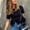 Black, variant on Women Solid Tee Short Sleeve Tee Tops Shirts Causal Tee Blouses