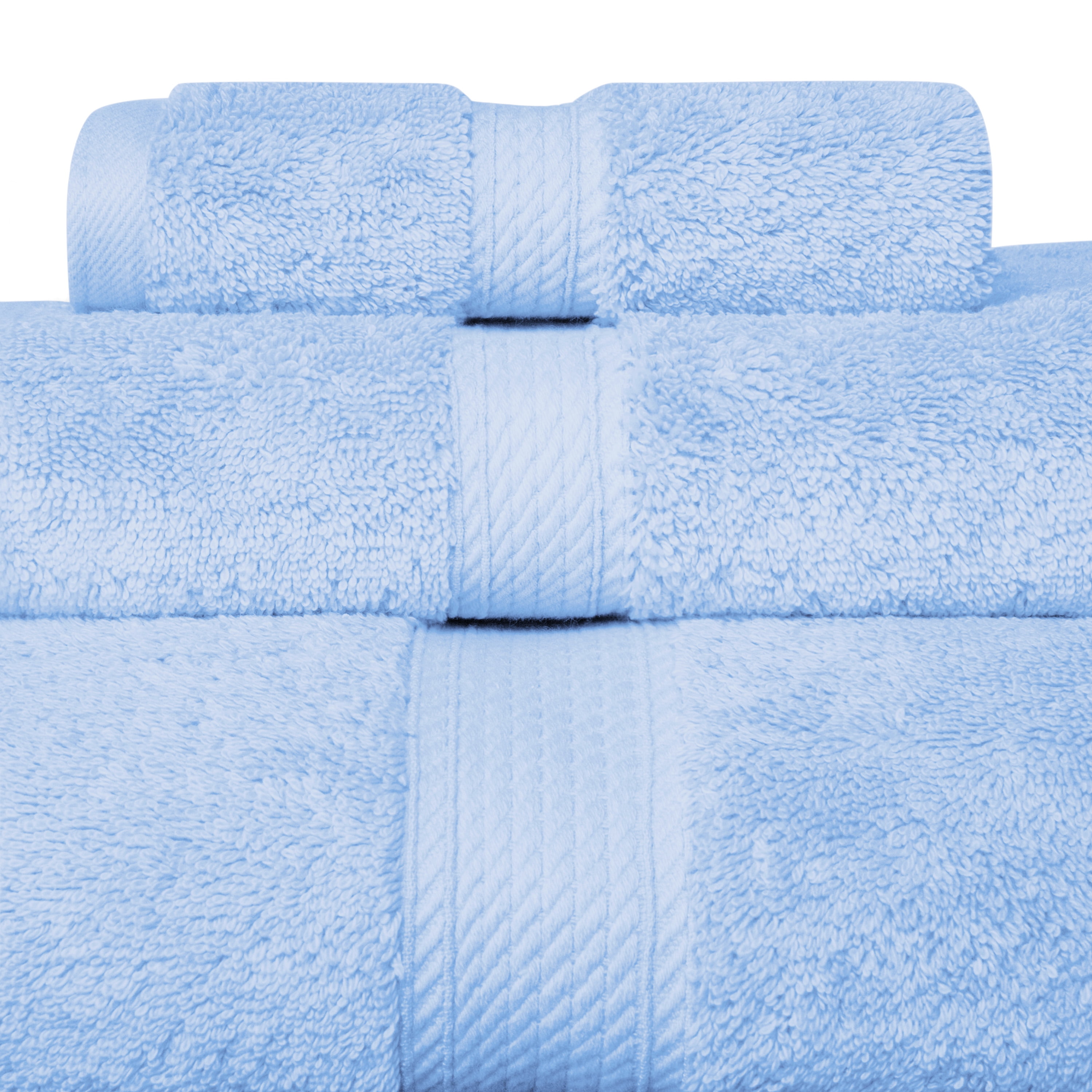 Premium Egyptian Cotton Highly Absorbent Assorted 3-Piece Plush Towel Set - 30" x 55", 20" x 30", 13" x 13"