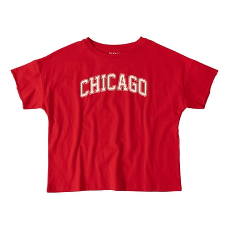 

KIDPIK Girls Short Sleeve Chicago Graphic Tee Size: 2T - L (12)