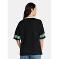 thumbnail image 3 of Saint Patrick's Day Women's Kiss Me Jersey with Short Sleeves from Holiday Time, Sizes XXS-XXL, 3 of 5