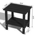 thumbnail image 4 of Eco-Friendly Adirondack Storage Table – Recycled HDPE 2-Tier Design with Drainage Slats for Backyard, Balcony – Lightweight & Corrosion Resistant -Black, 4 of 7