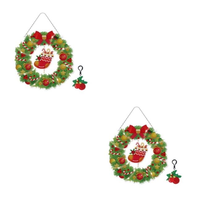 Cateissary PVC buena decoración DIY pintura de diamantes transformar el hogar hermosa de Navidad maravilloso regalo YH01 2Conjunto