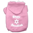 thumbnail image 1 of Happy Hanukkah Screen Print Pet Hoodies Light Pink Size Med (12), 1 of 1