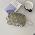 thumbnail image 1 of Fashion Portable Cute Cosmetic Pouch Wash Pouch Relief Flowers Female Hand-held Makeup Organizer Toiletry Bag Print Cosmetic Bag Make Up Storage Bag Storage Bag Makeup Case C, 1 of 8