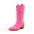 thumbnail image 1 of Botas DREAM PAIRS DWUMMB2504 Rosa en Nobuk con Bordado y Tacón de 5.2 cm, 1 of 8