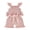 Pink, variant on BemeyourBBs Toddler Baby Girls Summer Clothes Cotton Linen 2 Pieces Outfit Cute Bow Print Flying Sleeve Smocked Tank Tops with Ruffle Shorts Set