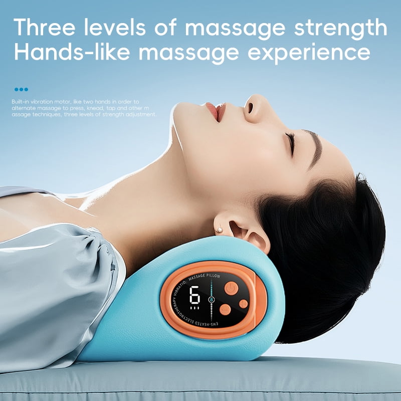 2026 New 3-in-1 Neck Massager Heated Neck Massage Pillow Pulsed Vibration Massage Deep Tissue Massage Pillow Suitable for Neck, Back and Shoulder