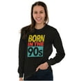 thumbnail image 4 of Vintage Distressed Born in the 90s Long Sleeve TShirt Men Women Brisco Brands S, 4 of 6