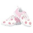 thumbnail image 4 of Pzuqiu Cream Strawberry Kids Running Shoes Little Girls Size 11 Lace Up Athletic Sneakers Breathable Mesh Sport Shoes Comfy Walking Shoes, 4 of 5